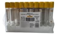 Tubo Coleta Sangue 5ml A Vácuo Gel Tampa Amarela Estéril Kit 100 Unidades