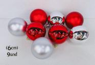 Tubo Com 9 Bolas 6CM Decoração Pendentes Enfeite Lindo Brilhante Para Arvore de Natal