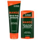 Tubo de creme invisível para corpo inteiro Mando 90 ml e Solid Stick 75 g