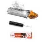 Tubo de Fumaça SROKIO 15 cm em Aço Inoxidável para Defumador de Pellets