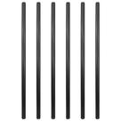 Tubo de metal GeilSpace 1/2 91,4 cm de aço industrial preto, pacote com 6