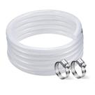 Tubo de vinil de plástico DAVCO 1/4 ID - 100 pés com braçadeiras de aço inoxidável