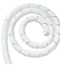 Tubo Espiral Organizador de Fios e Cabos Ø 1/4" ou 6,4mm - 5 Metros - Branca