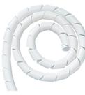 Tubo Espiral Organizador de Fios e Cabos Ø 1/8" ou 4,5mm - 5 Metros - Branca