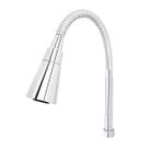 Tubo Flexível Inox Cromado Arejador Cone Duplo Jato Gourmet
