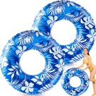 Tubo flutuante de piscina Motionchic Jumbo 120 cm inflável azul branco