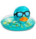 Tubo flutuante inflável para piscina de patos POZA Blue Gold Confetti