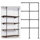 Tubo industrial de montagem em parede Prateleira LIANTRAL 140 cm x 31 cm preto