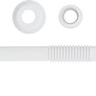 Tubo Ligação Blukit DN38 x 26cm Ajustável Branco Pia Tanque Vaso Sanitário Instalação Flexível Vedação Segura Econômico