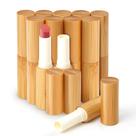 Tubos de batom AUHOKY Bamboo recarregáveis 5,5 mL, 12 unidades, brancos