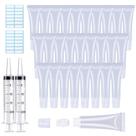 Tubos de brilho labial AMORIX, recipientes transparentes de 15 ml com seringa, 50 unidades