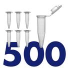 Tubos de centrífuga Kashi Scientific 1,5 mL com tampa de pressão 500/pacote