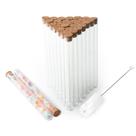 Tubos de ensaio de vidro BKMAMLAB 45mL 20x200mm com rolhas de cortiça Tubos de ensaio de vidro BKMAMLAB 45mL 20x200mm com rolhas de cortiça