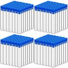 Tubos de ensaio Flutesan 200 unidades de plástico transparente de 10 mL com tampas