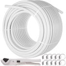 Tubulação PEX Tubo PEX branco de 3/4" VEVOR Oxygen Non-Barrier de 300 m