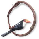 Tucano De Galho Mini - Madeira Passaro Natureza Artesanato Jardim Churrasqueira Escultura