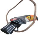 Tucano De Galho PP - Madeira Passaro Natureza Artesanato Jardim Churrasqueira Escultura