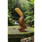 Tucano Madeira Maciça Jacarandá 32cm Decoração Rara