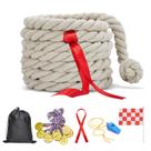 Tug of War Rope Redllo para crianças e adultos 12m