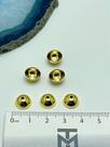 Tulipa de Metal Furo Passante 9mm - Banho de Ouro 18K - 01 Unidade
