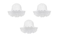 Tulipa Plástica Caracol para Lustre e Ventilador de Teto Universal - Kit com 3 Unidades