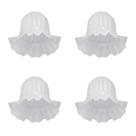 Tulipa Plástica Caracol para Lustre e Ventilador de Teto Universal - Kit com 4 Unidades