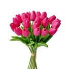 Tulipas artificiais Mandy's Hot Pink PU Faux Flowers 20 hastes Tulipas artificiais Mandy's Hot Pink PU Faux Flowers 20 hastes