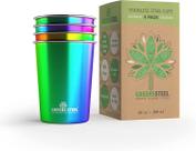 Tumbler Greens Steel Rainbow Stainbow Stainless Steel 300 ml (pacote com 4) Tumbler Greens Steel Rainbow Stainbow Stainless Steel 300 ml (pacote com 4)