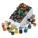 Túneis de ouvido COOEAR Acrílico 10 pares de estilo aleatório de 6 mm a 25 mm Túneis de ouvido COOEAR Acrílico 10 pares de estilo aleatório de 6 mm a 25 mm