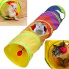 Tunel Gato Brinquedo Pet Coelho Animais Domestico Bolinha Labirinto Interativo Petshop Divertido Brincadeira Portatil