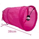 Túnel para gato rosa