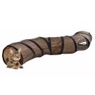 Túnel S Dobrável 1,25m X 25cm Diâm Brinquedo Gato - Marrom