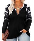 Túnica CARCOS Plus Size Fall preta 4XL 26W