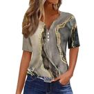 Túnica COTECRAM Summer 2024 Vacation Boho Graphic feminina cáqui