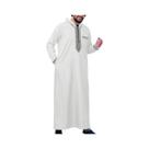 Túnica Longa Masculina Muçulmana Preta Bordada Com Capuz, Vestido Islâmico Casual Com Design Aberto