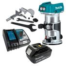 Tupia de Laminados Pinca 06mm a 08mm Bateria 18V DRT50Z Bateria 3.0Ah Carreg DC18RC Bivolt MAKITA