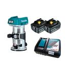 Tupia Laminadora 6 e 8mm 18V DRT50Z C 2 Baterias 5AH Makita