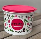 Tupper caixa floral feijão 2.4kg