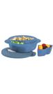 Tupperware Cristalwave 900ml com Divisão e Bandeja Removível - Azul