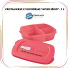 Tupperware Cristalwave Retangular Marmita com Divisórias - 1 litro