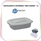 Tupperware Cristalwave Retangular Marmita com Divisórias - 1 litro Tupperware Cristalwave Retangular Marmita com Divisórias - 1 litro