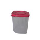 Tupperware Fresh Box Quadrada 1 Litro - Translucida com Tampa Flamingo