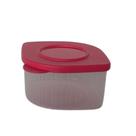 Tupperware Fresh Box Quadrada 470ml - Tampa Translucida Flamingo