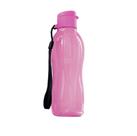 Tupperware garrafinha de água eco tupperr 500 ml pink blush com cordinha