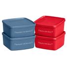 Tupperware Jeitosinho 400ml - Kit com 2 Potes Recheado de Carinho e 2 Potes Feito com Amor
