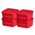 Tupperware Jeitosinho 400ml - Kit com 4 Potes Feitos com Amor Tupperware Jeitosinho 400ml - Kit com 4 Potes Feitos com Amor