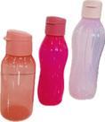 Tupperware Kit 3 Peças Garrafas Rosas e Salmão