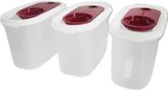 Tupperware Kit 3 Peças Porta Cereais Com Tampa Colher
