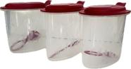 Tupperware Kit 3 Peças Porta Condimento Cereja 500Ml