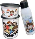 Tupperware Kit 3 Peças Potes E Garrafa Harry Potter Branco